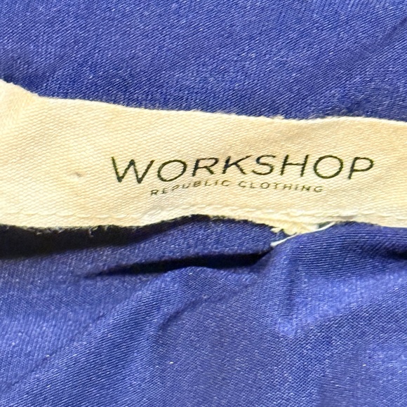 Workshop Republic/ Navy w Dark Purple vibes- Workshop Texured Puffer Vest  Sz Sm - Picture 4 of 16